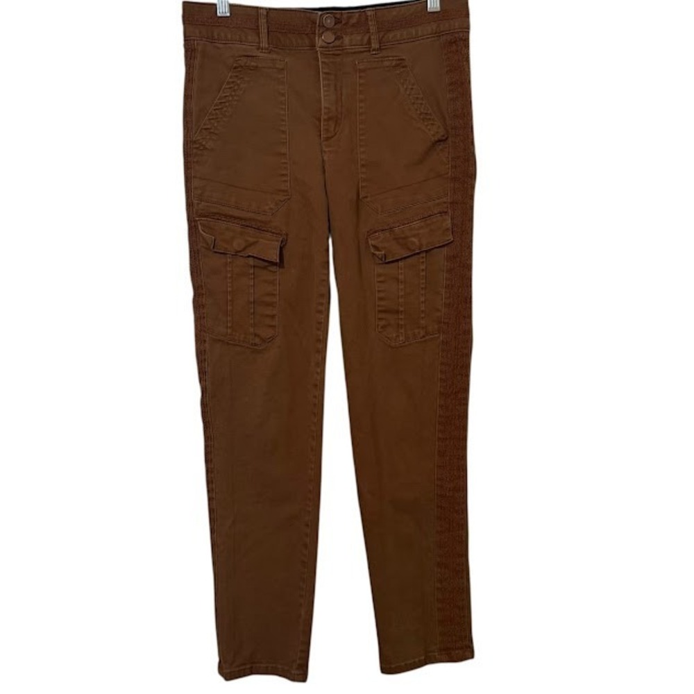 Democracy Ab Technology "Ab"solution Brown Lace Detail Cargo‎ Skinny Pants 6